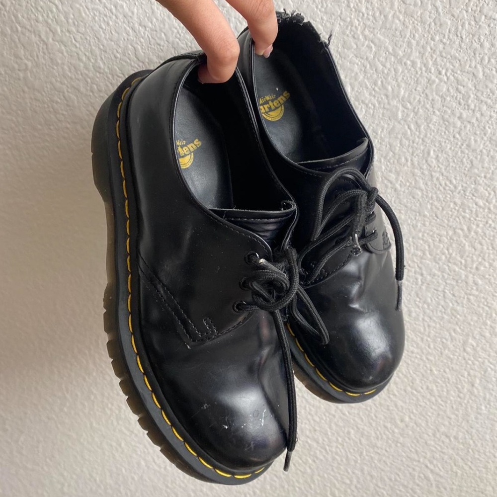 Dr. Martens Black Leather Lace-Up Shoes